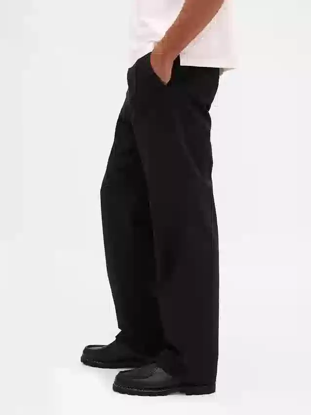 Pantalones caqui holgados de sarga pesada estilo años 90