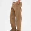 Pantalones caqui holgados de sarga pesada estilo años 90