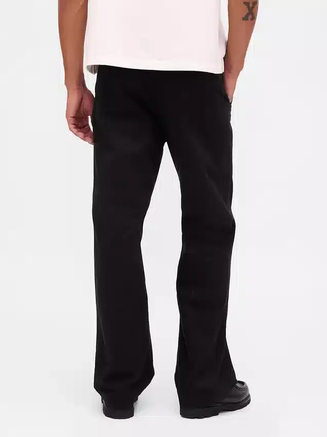 Pantalones caqui holgados de sarga pesada estilo años 90