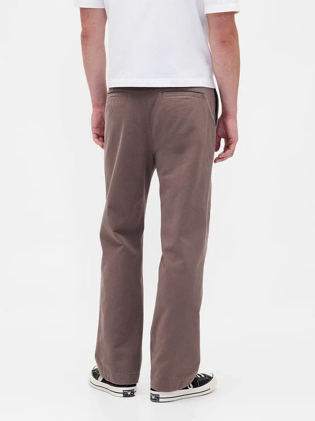 Pantalones caqui holgados de sarga pesada estilo años 90