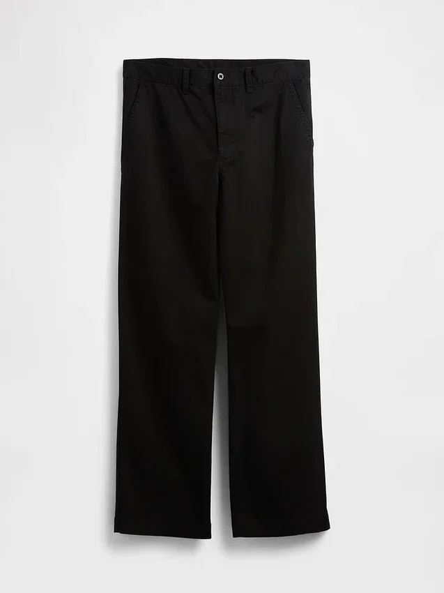 Pantalones caqui holgados de sarga pesada estilo años 90