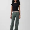 Pantalones caqui holgados de talle bajo estilo años 90