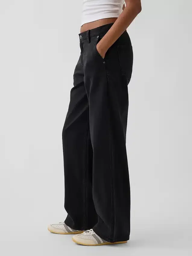 Pantalones caqui holgados de talle bajo estilo años 90