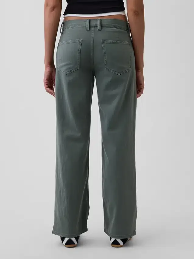 Pantalones caqui holgados de talle bajo estilo años 90