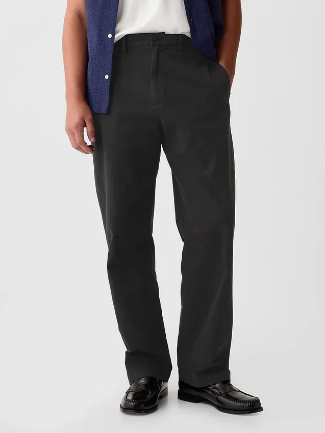 Pantalones caqui holgados estilo moderno de los 90
