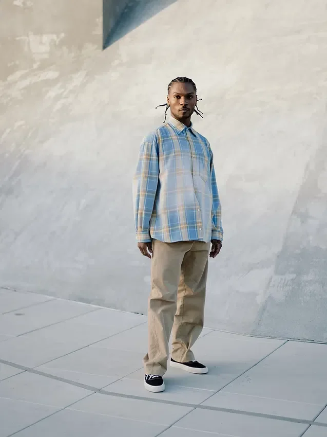 Pantalones caqui holgados estilo moderno de los 90