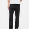 Pantalones caqui rectos de corte relajado en sarga pesada