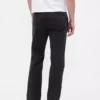 Pantalones caqui rectos de corte relajado en sarga pesada