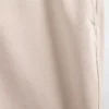 Pantalones caqui rectos de corte relajado en sarga pesada