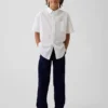 Pantalones caqui rectos y holgados de estilo uniforme moderno para niños
