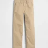 Pantalones caqui rectos y holgados de estilo uniforme moderno para niños