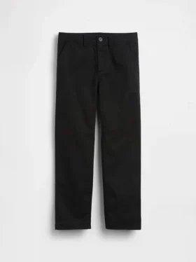 Pantalones caqui rectos y holgados de estilo uniforme moderno para niños