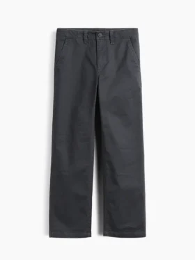 Pantalones caqui rectos y holgados de estilo uniforme moderno para niños