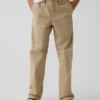 Pantalones caqui rectos y holgados de estilo uniforme moderno para niños