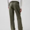 Pantalones caqui rectos y holgados de estilo uniforme moderno para niños