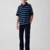 Pantalones caqui rectos y holgados de estilo uniforme moderno para niños