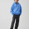 Pantalones caqui rectos y holgados de estilo uniforme moderno para niños
