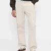 Pantalones caqui utilitarios de corte recto y estilo relajado