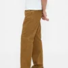 Pantalones caqui utilitarios de corte recto y estilo relajado