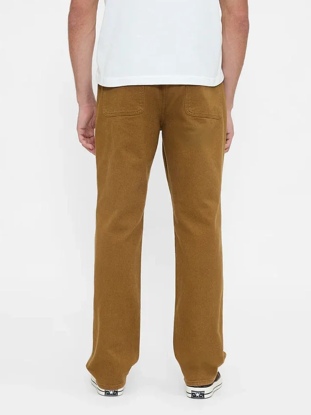 Pantalones caqui utilitarios de corte recto y estilo relajado