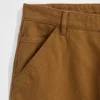 Pantalones caqui utilitarios de corte recto y estilo relajado