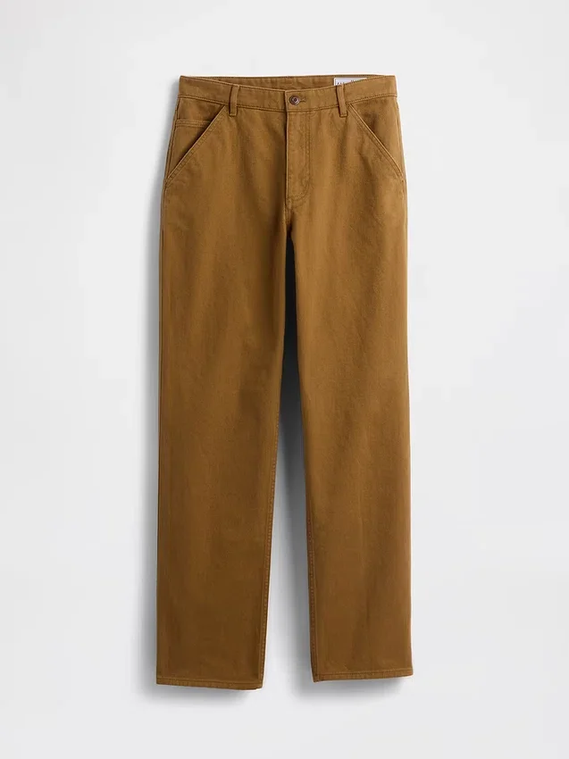Pantalones caqui utilitarios de corte recto y estilo relajado