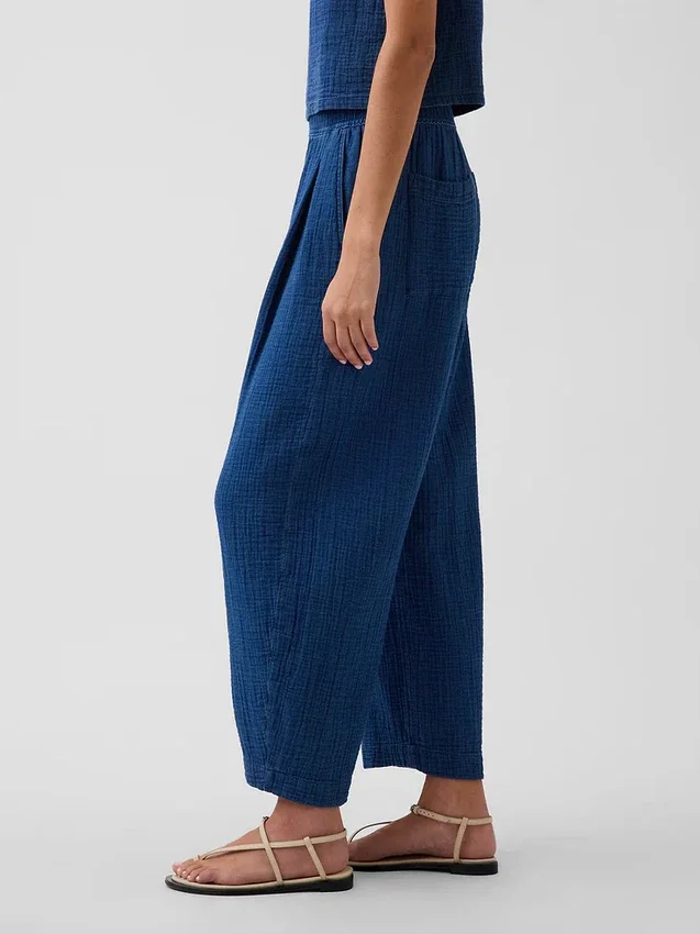 Pantalones cómodos de mezclilla de gasa de algodón