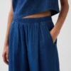 Pantalones cómodos de mezclilla de gasa de algodón