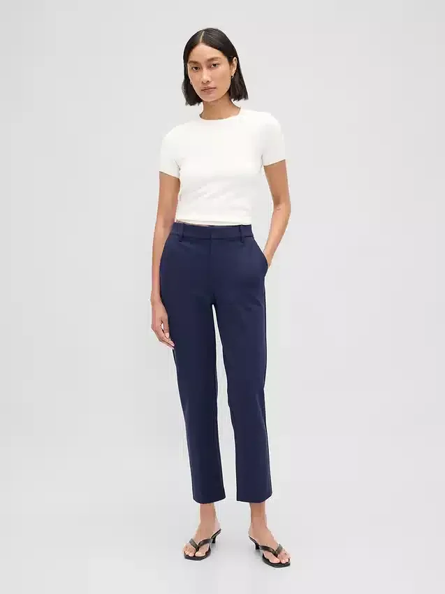 Pantalones cortos ajustados de doble tejido y talle alto