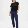 Pantalones cortos ajustados de doble tejido y talle alto