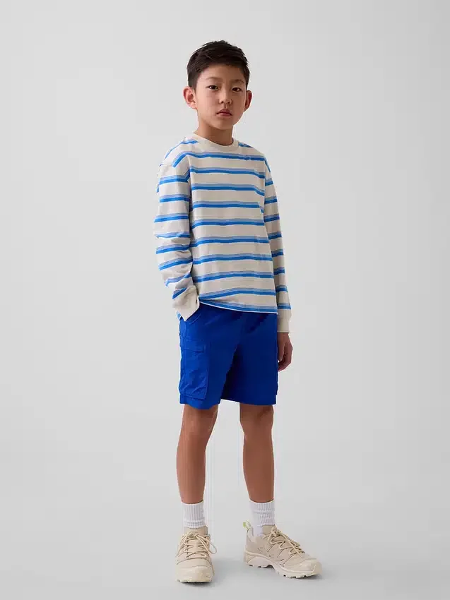 Pantalones cortos cargo holgados de secado rápido para niños
