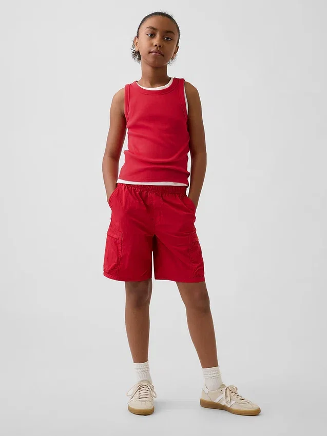 Pantalones cortos cargo holgados de secado rápido para niños