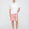 Pantalones cortos cómodos de lino y algodón de 9"