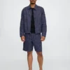 Pantalones cortos cómodos de lino y algodón de 9"