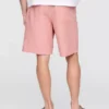 Pantalones cortos cómodos de lino y algodón de 9"