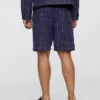 Pantalones cortos cómodos de lino y algodón de 9"