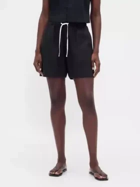 Pantalones cortos cómodos de mezcla de lino de 6″