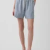 Pantalones cortos cómodos de mezcla de lino de 6"