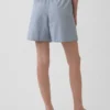 Pantalones cortos cómodos de mezcla de lino de 6"