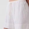 Pantalones cortos cómodos de mezcla de lino de 6"