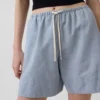Pantalones cortos cómodos de mezcla de lino de 6"