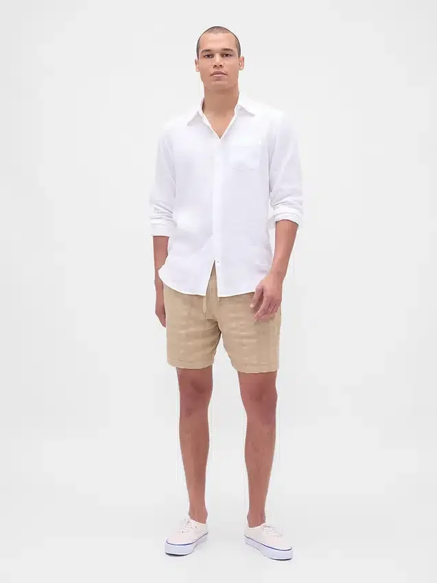 Pantalones cortos cómodos texturizados de 7"