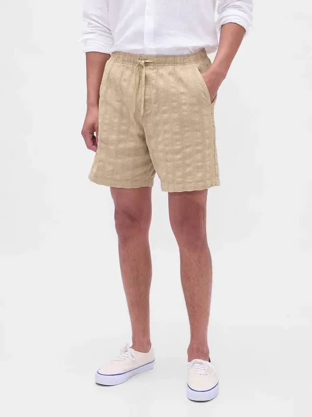 Pantalones cortos cómodos texturizados de 7"