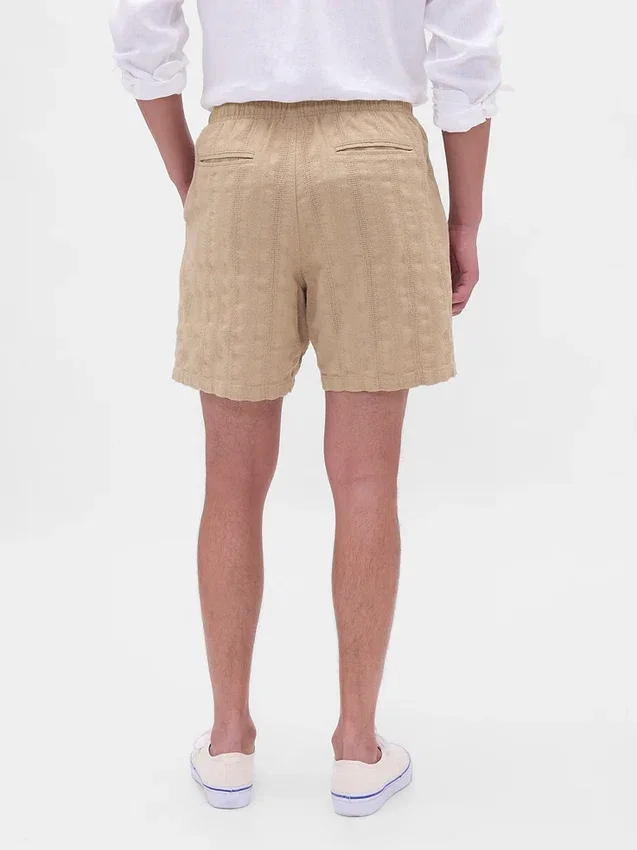 Pantalones cortos cómodos texturizados de 7"