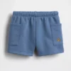 Pantalones cortos con bolsillos y diseño vintage suave para bebé