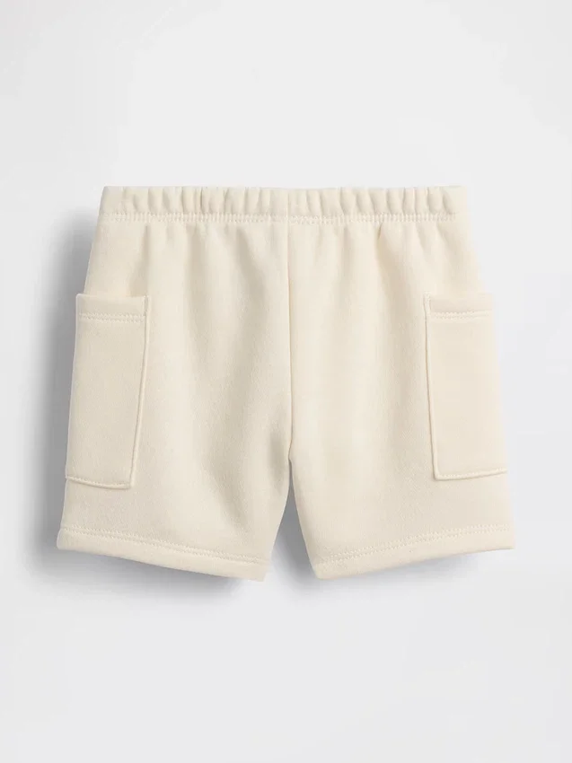 Pantalones cortos con bolsillos y diseño vintage suave para bebé