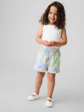 Pantalones cortos con volantes para bebés y niños, de poner sin cremallera, combinables