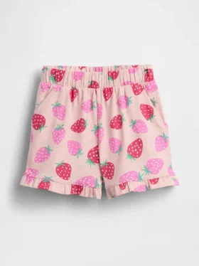 Pantalones cortos con volantes para bebés y niños, de poner sin cremallera, combinables