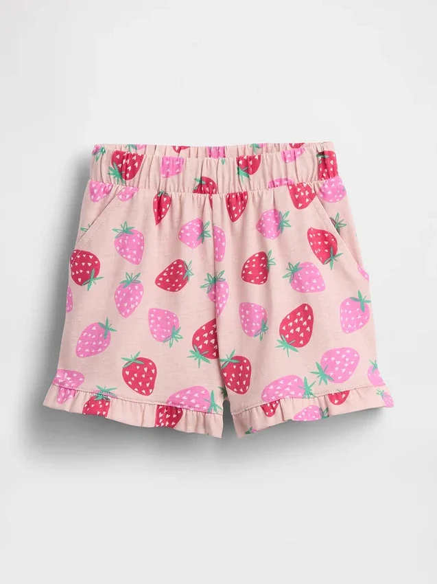 Pantalones cortos con volantes para bebés y niños, de poner sin cremallera, combinables