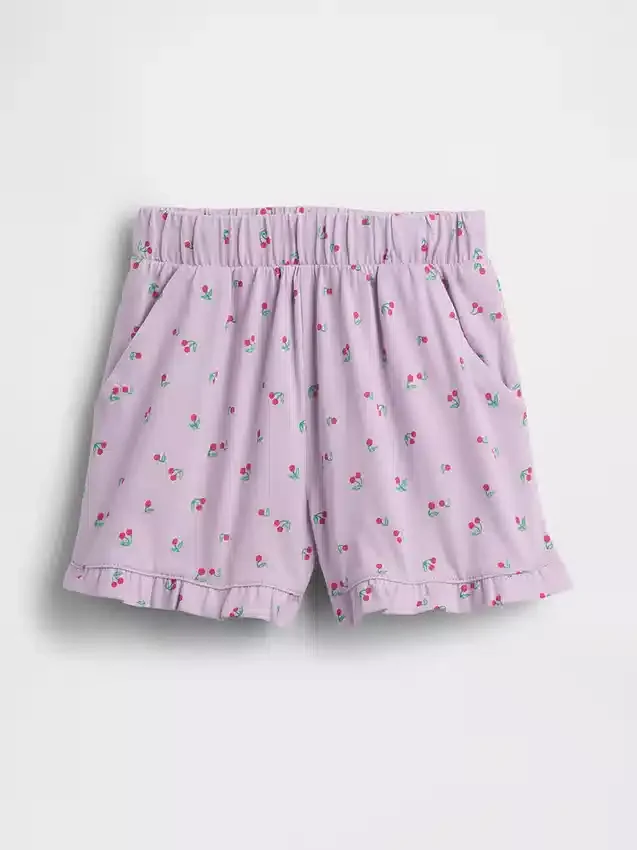 Pantalones cortos con volantes para bebés y niños, de poner sin cremallera, combinables